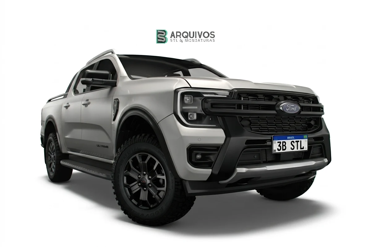 Modelo 3D STL - Ford Ranger Wildtrak Double Cab 2023 — foto 3